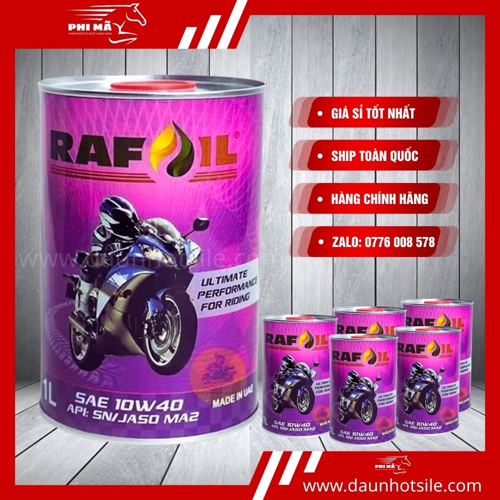 Nhớt TỔNG HỢP RAFOIL dành cho xe số, tay ga 10W40