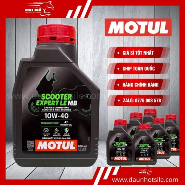 NHỚT MOTUL SCOOTER EXPERT LE 10W40 0.8L